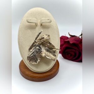 Napier Rare Sterling Vermeil Leaf Cluster Brooch Vintage 1950s